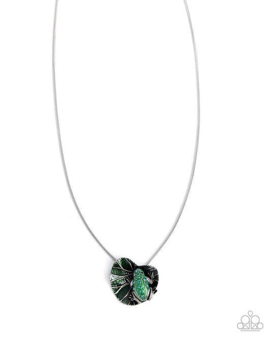 Paparazzi Tree Frog Tapestry - Green Necklace