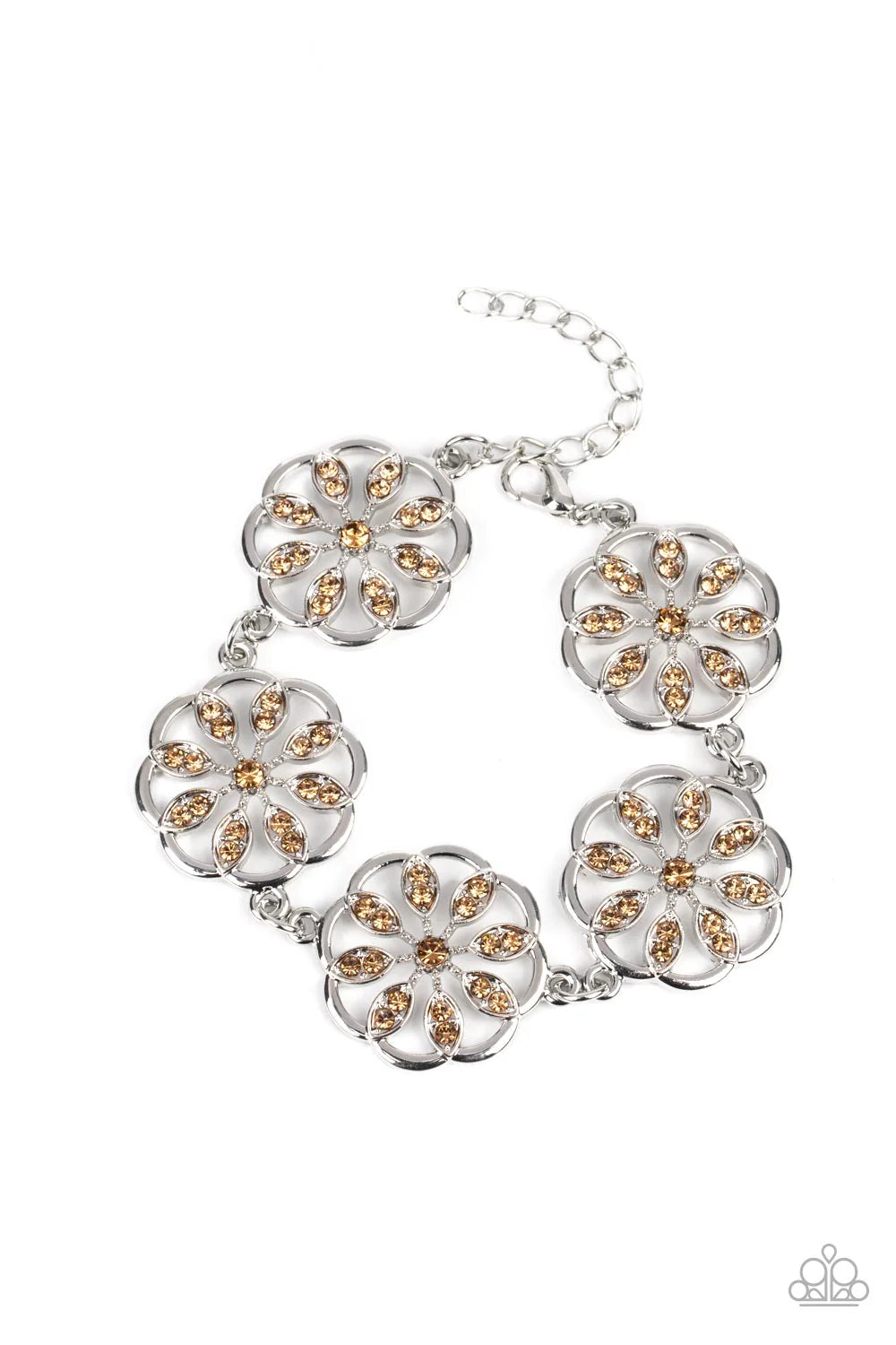 Paparazzi Blooming Bling - Brown Bracelet