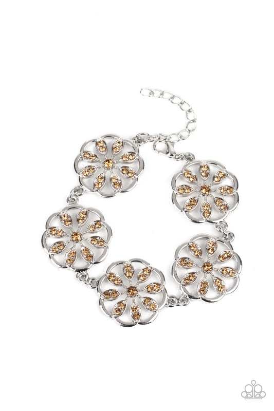 Paparazzi Blooming Bling - Brown Bracelet