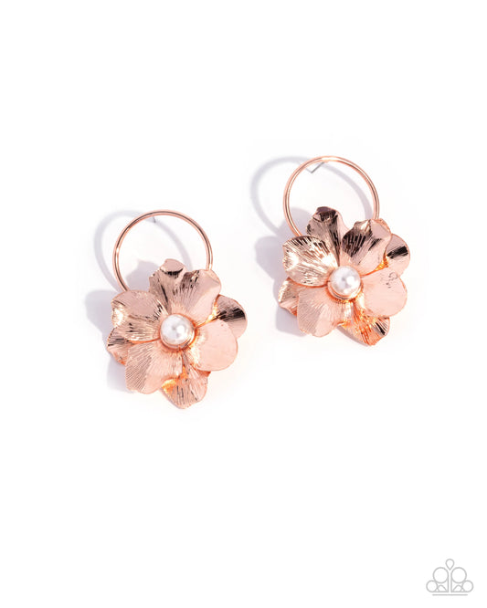 Paparazzi Backyard Bling - Copper Post Earrings