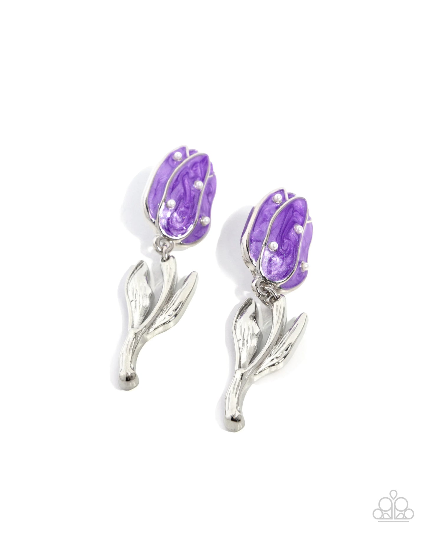 Paparazzi Timeless Tulip - Purple Post Earrings