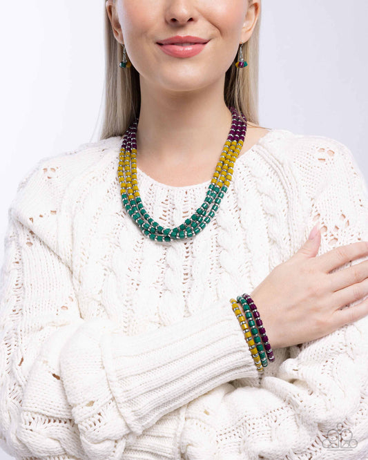 Necklace: "Trendy Trio - Green"
Bracelet: "Trendy Trifecta - Green