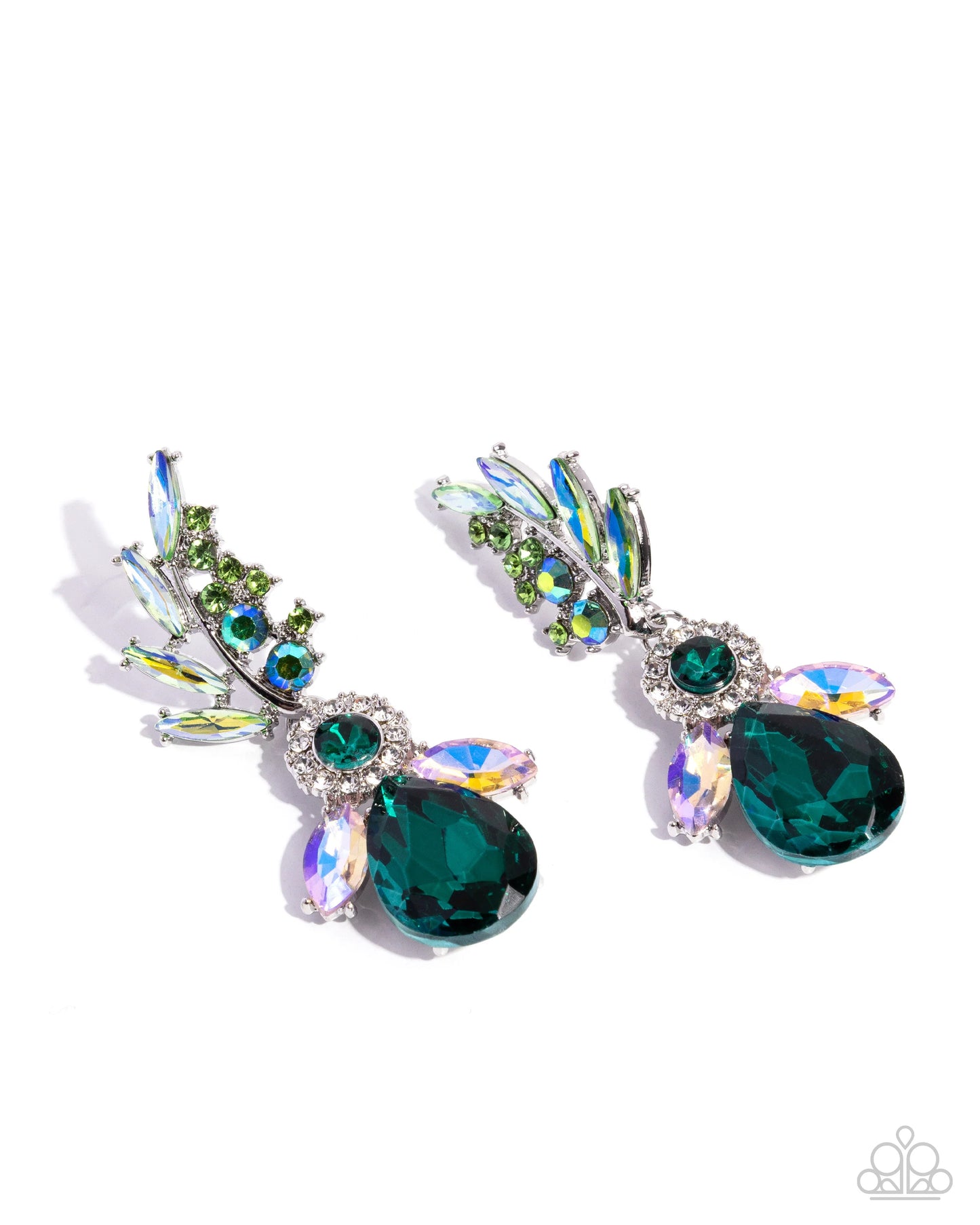 Paparazzi Priceless Pizzazz - Green Post Earrings