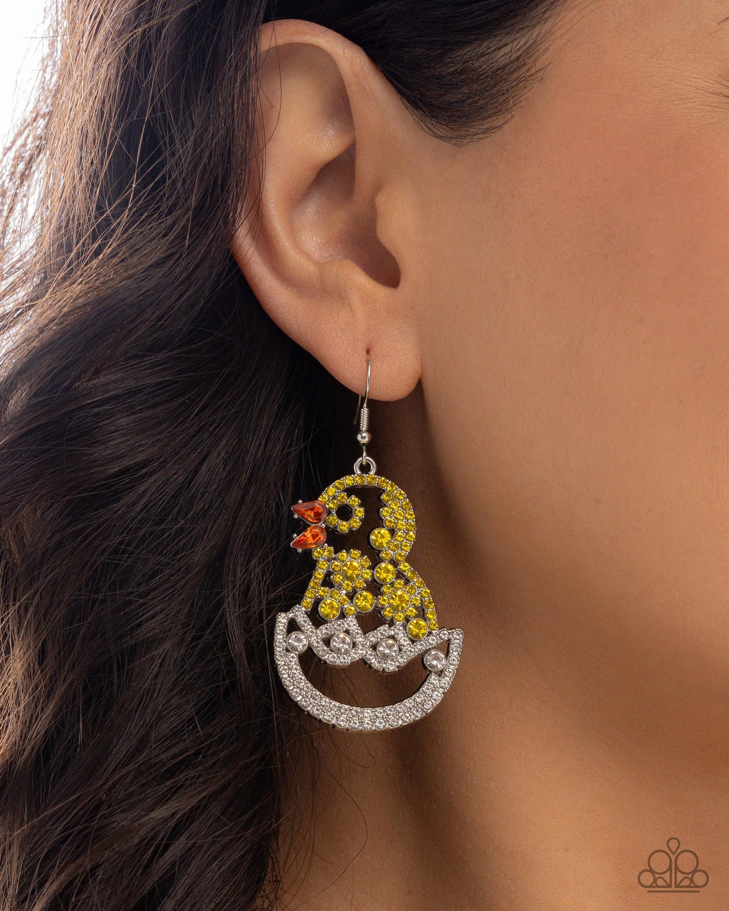 Paparazzi Chick Couture - Yellow Earrings