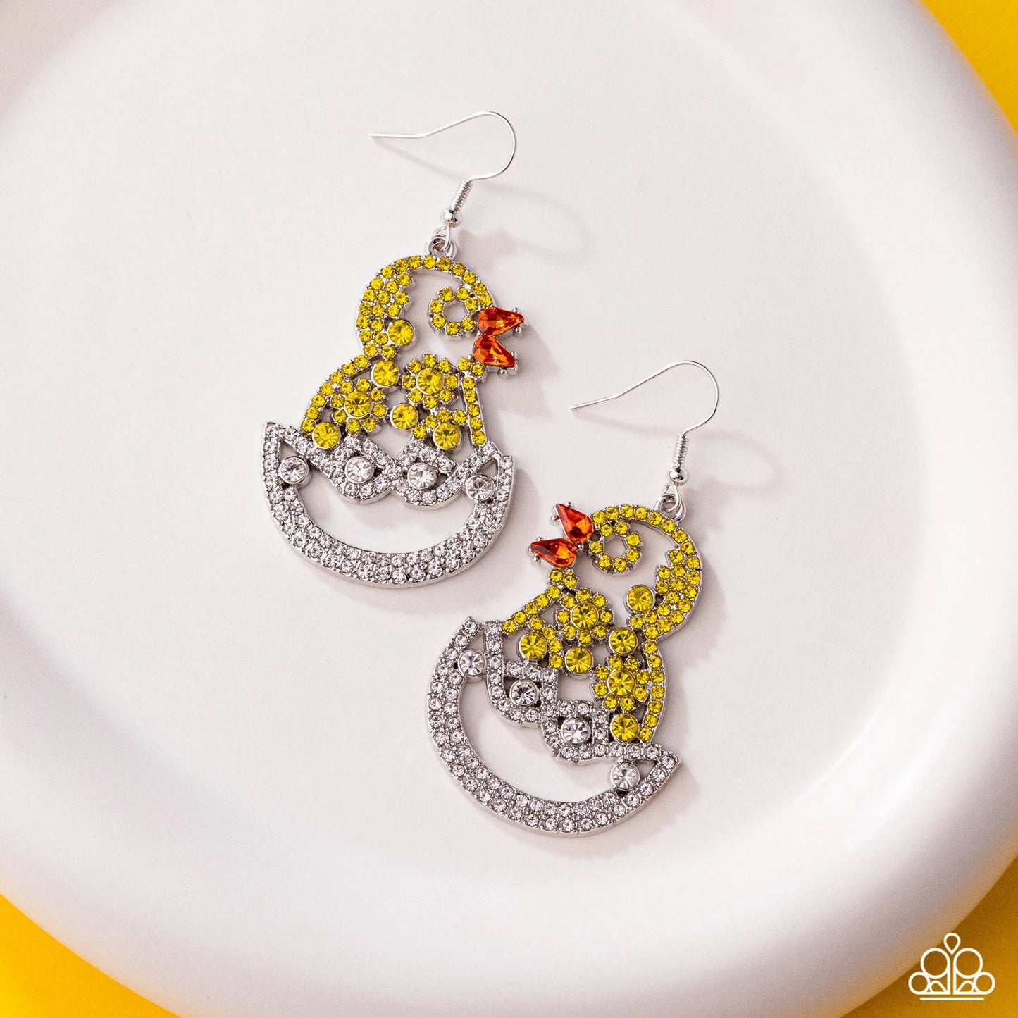 Paparazzi Chick Couture - Yellow Earrings