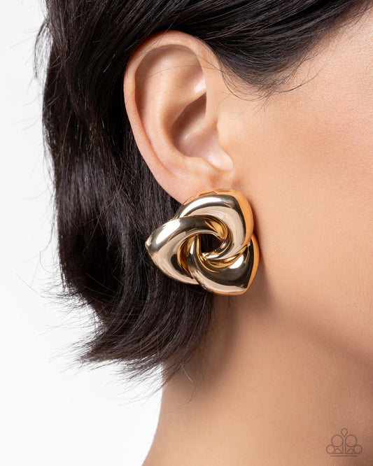 Paparazzi Earring ~ Powerful Polish