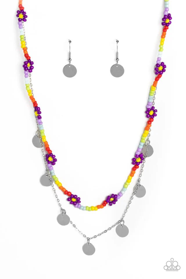 Paparazzi Necklace ~ Rainbow Dash - Purple