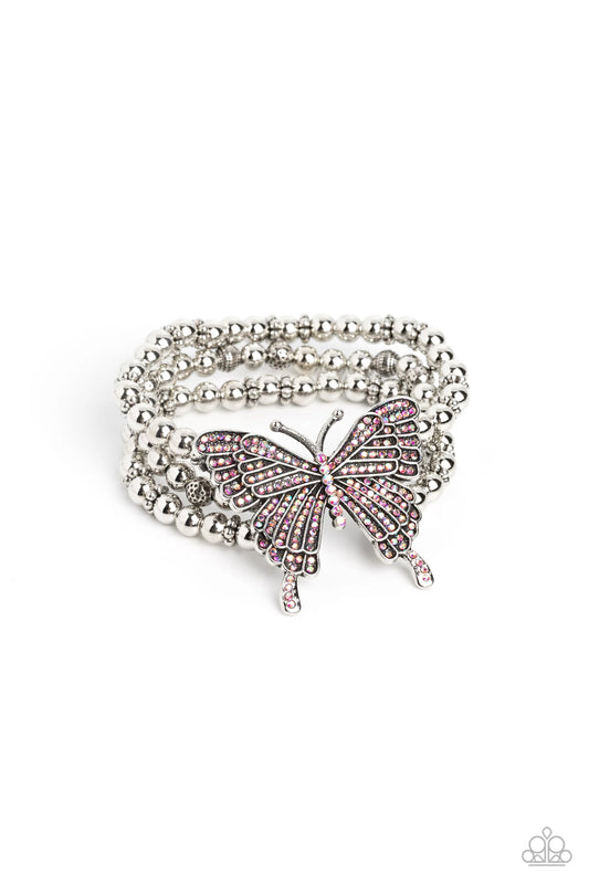Paparazzi First WINGS First - Pink Bracelet