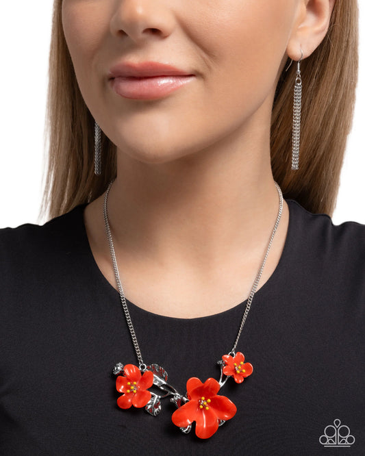 Paparazzi Floral Forecast - Red Necklace