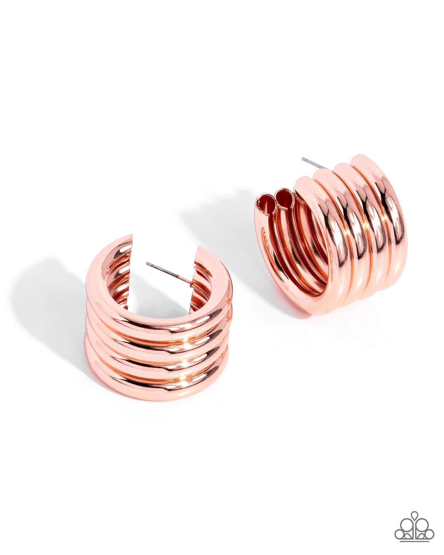 Paparazzi Continuous Construction - Copper Earrings