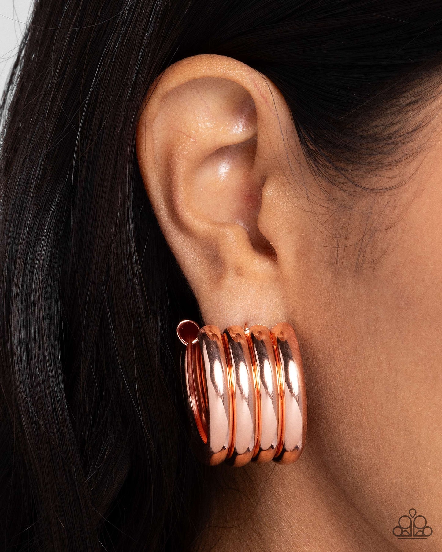 Paparazzi Continuous Construction - Copper Earrings