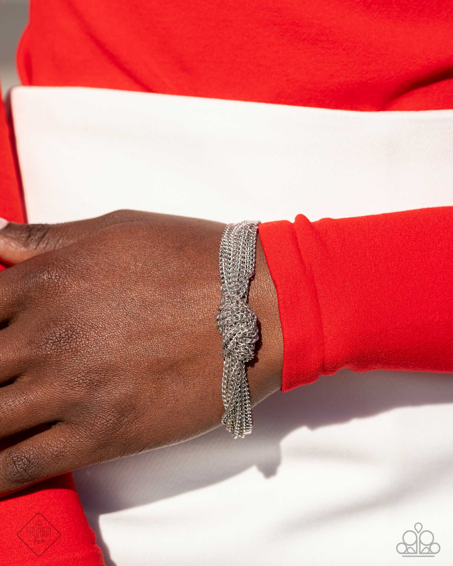 Necklace: "Copious Command - Silver" Hoop Earring: "Copious Caliber - Silver" Bracelet: "Copious Choice - Silver" Bracelet: "Copious Control - Silver