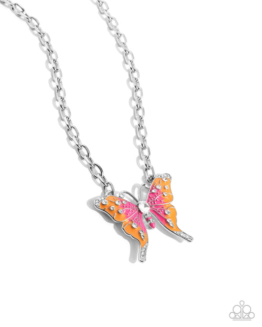 Paparazzi Soft Landing - Orange Necklace