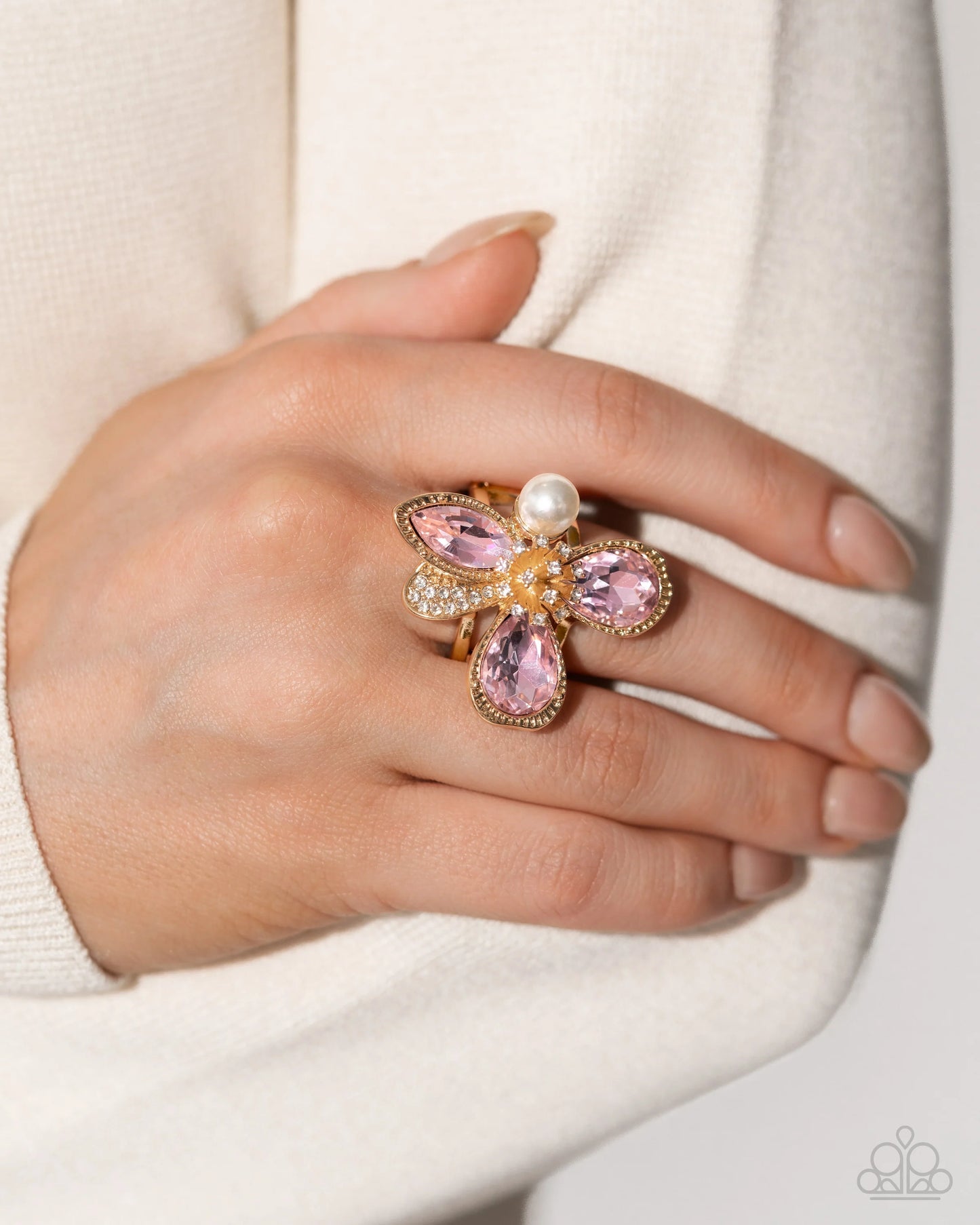 Paparazzi FLORAL Values - Pink Necklace/Paparazzi FLORAL Excellence - Pink Ring