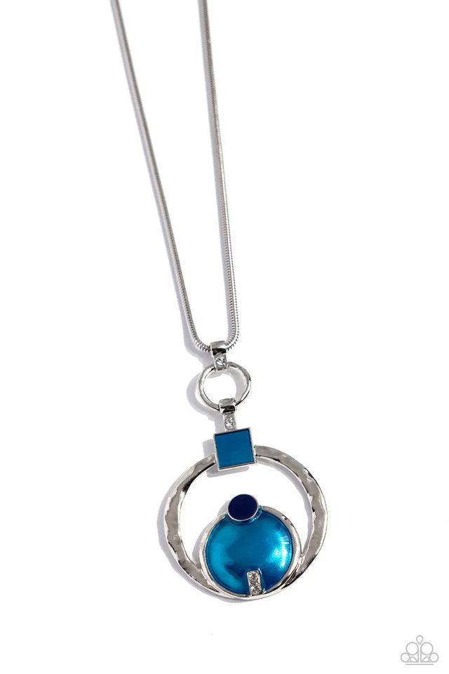 Paparazzi Necklace ~ Tastefully Transparent - Blue
