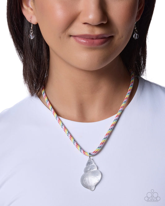 Swanky Shell - white - Paparazzi necklace