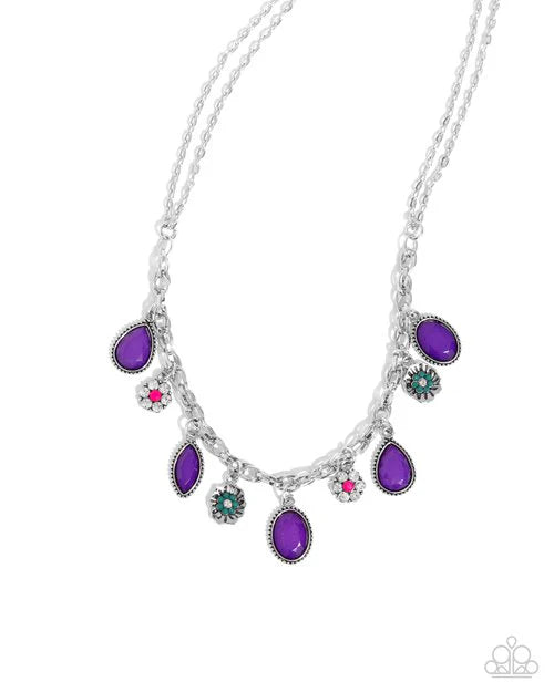 Paparazzi Necklace ~ Fancy Finish - Purple