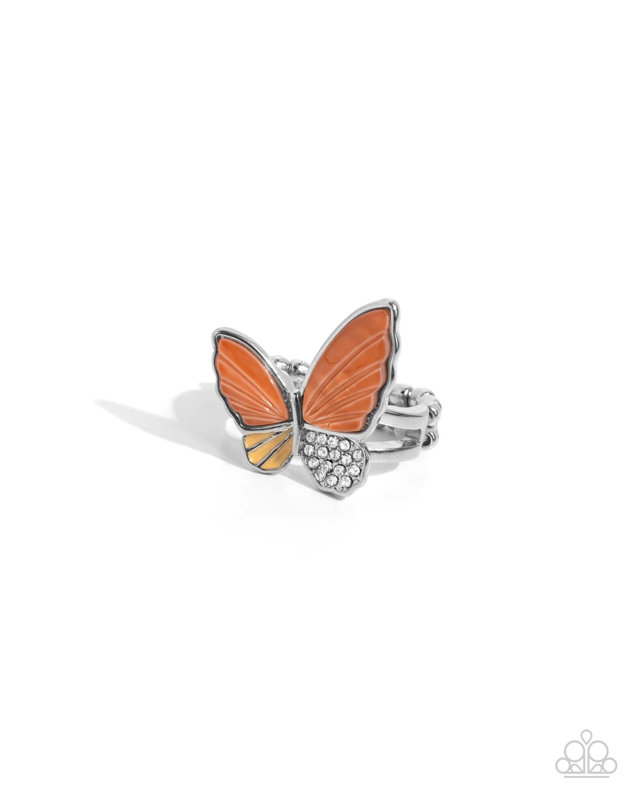PAPARAZZI "FLUTTERING FIDELITY" ORANGE RING