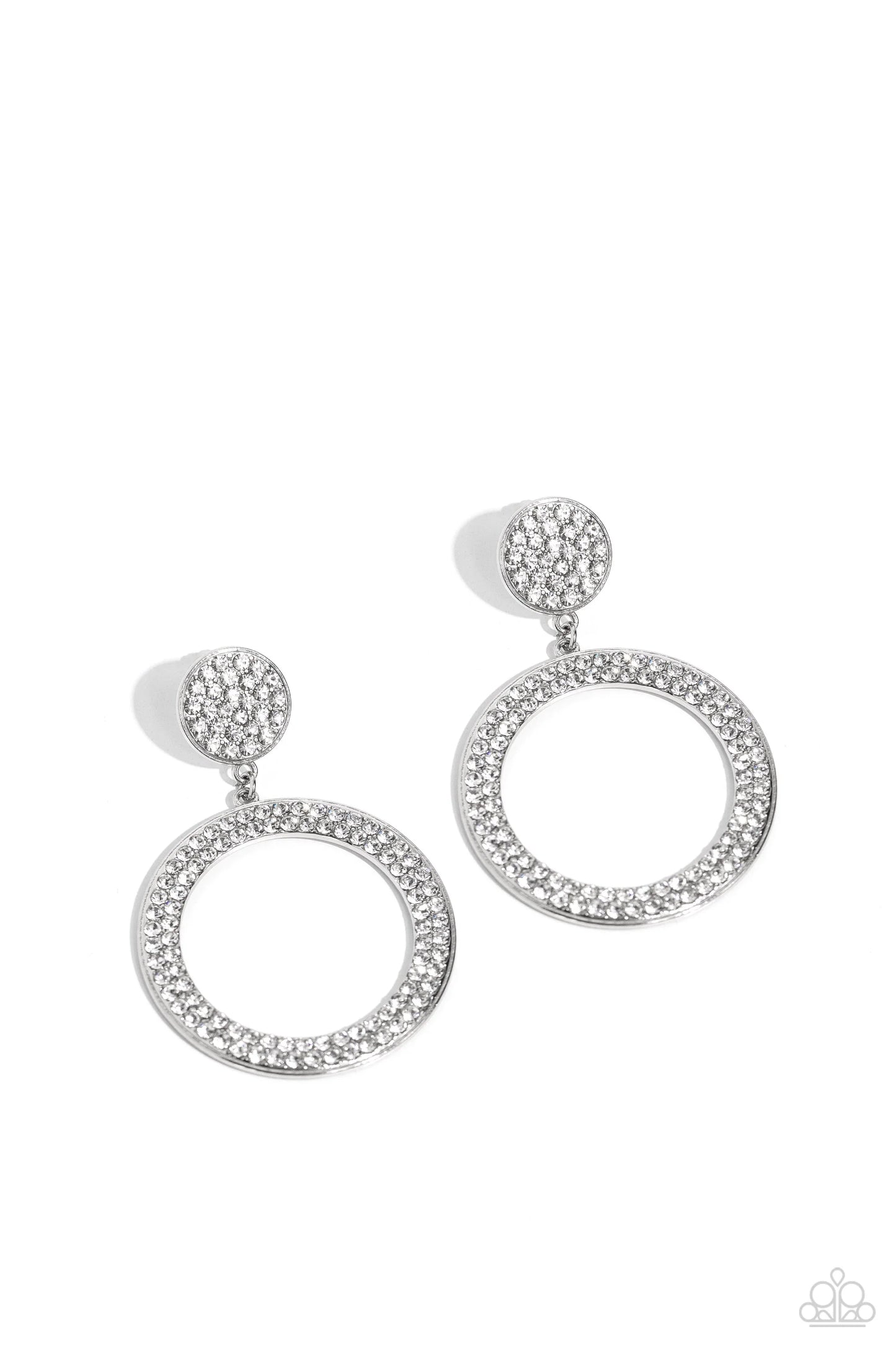 Paparazzi GLOW You Away - White Post Earrings