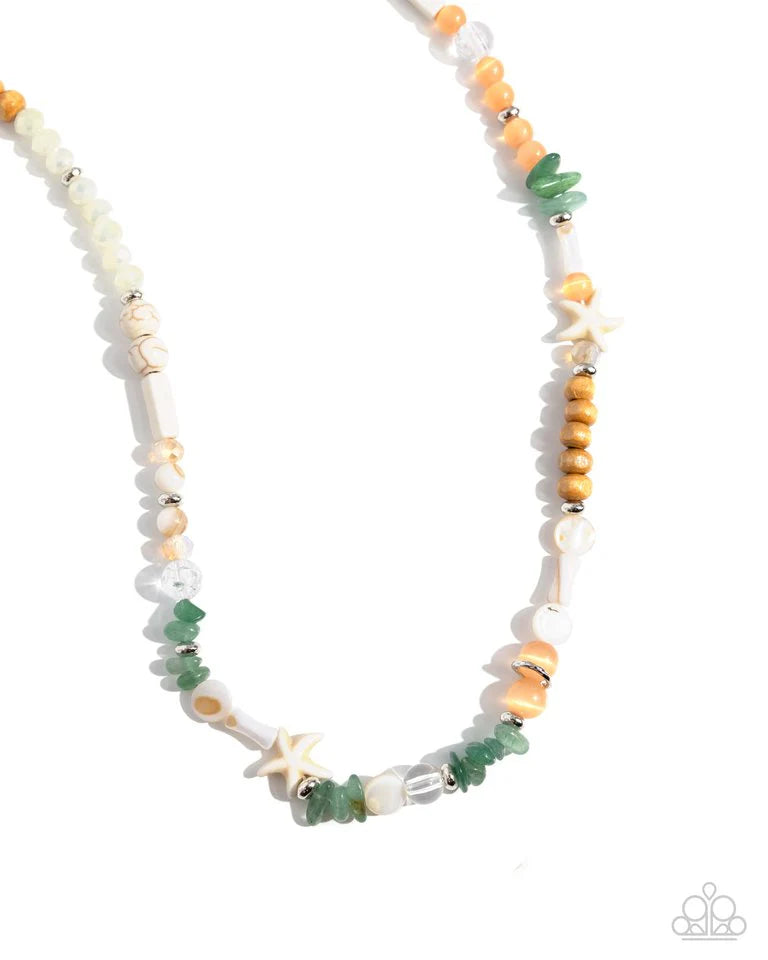 Paparazzi Necklace ~ Beachy Beginner - Green