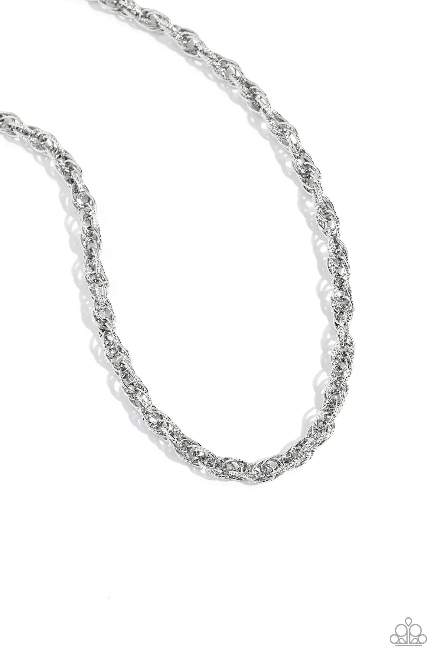 Paparazzi Braided Ballad - Silver Necklace