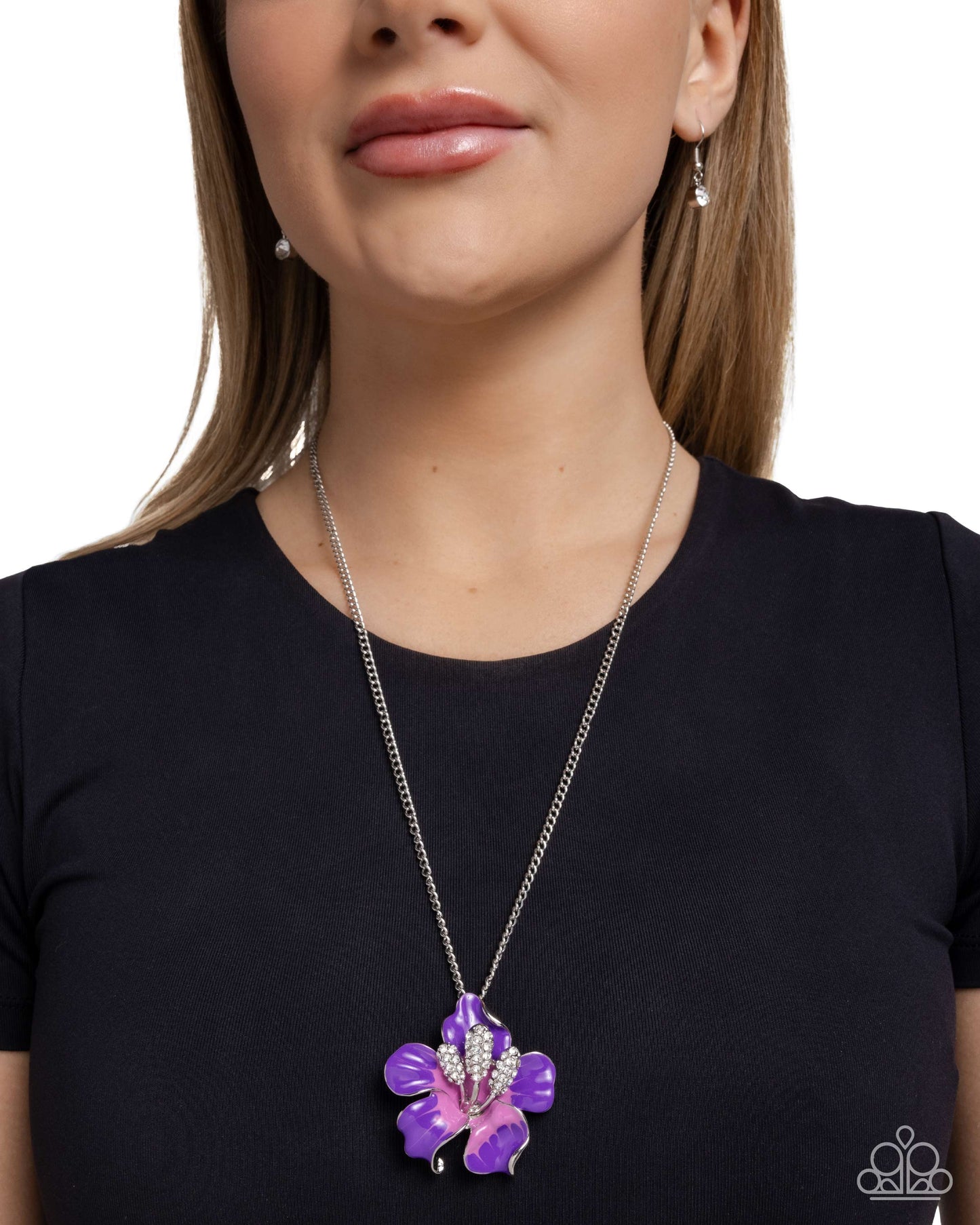 Floral Front - purple - Paparazzi necklace