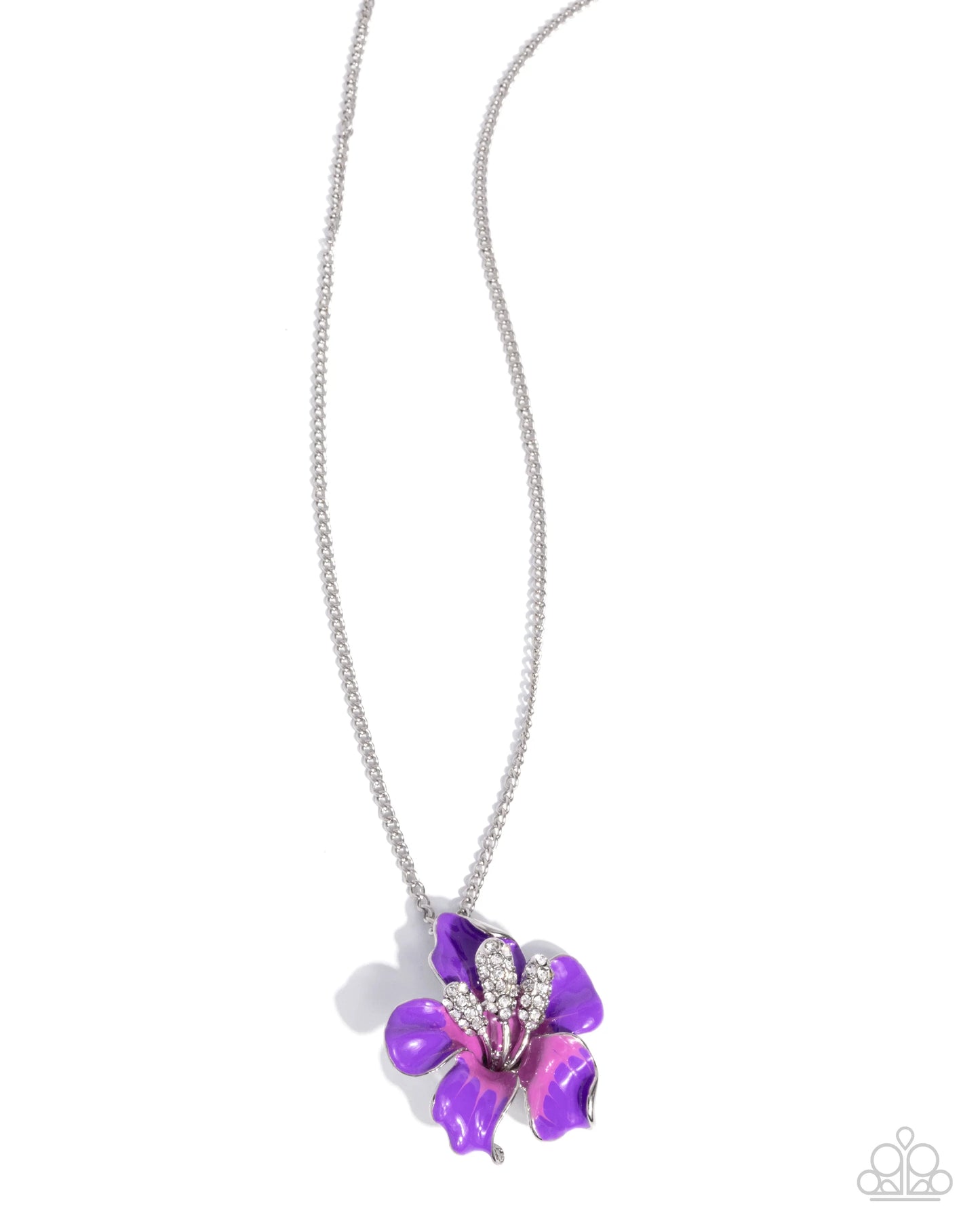 Floral Front - purple - Paparazzi necklace