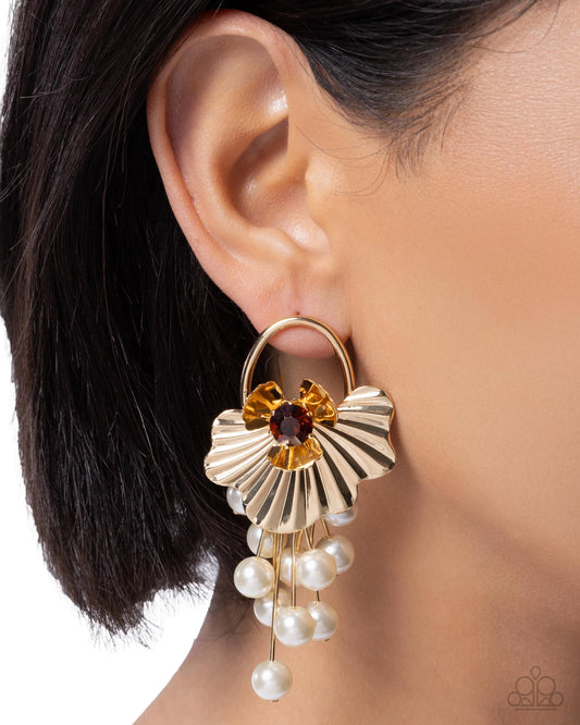 Flared Fringe - brown - Paparazzi earrings