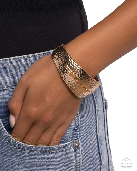 Spontaneous Surety - orange - Paparazzi bracelet