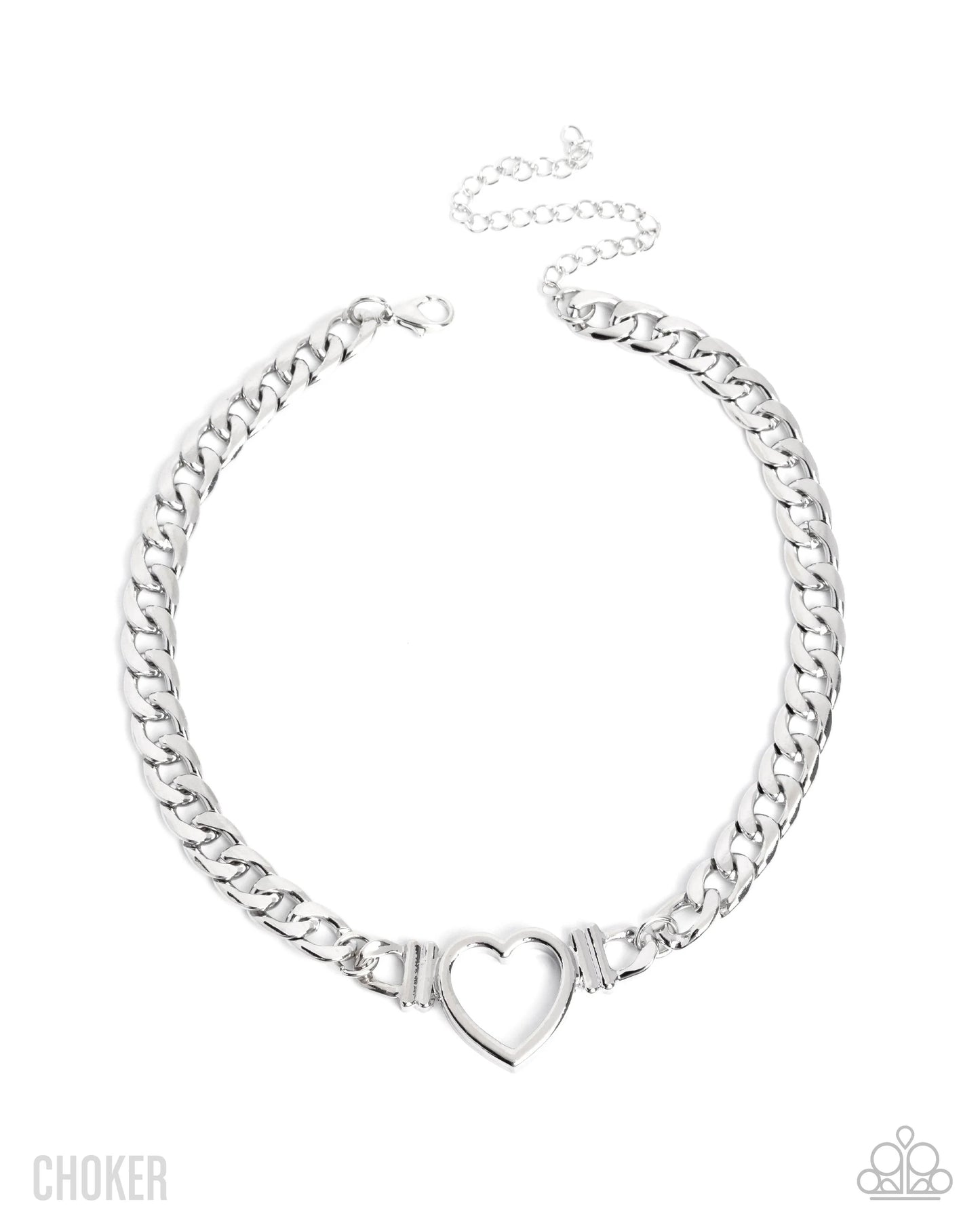Paparazzi Heartfelt Hunch - Silver Necklace