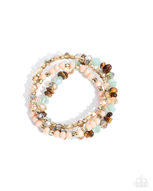 Paparazzi Flawless Facets - Brown Bracelet