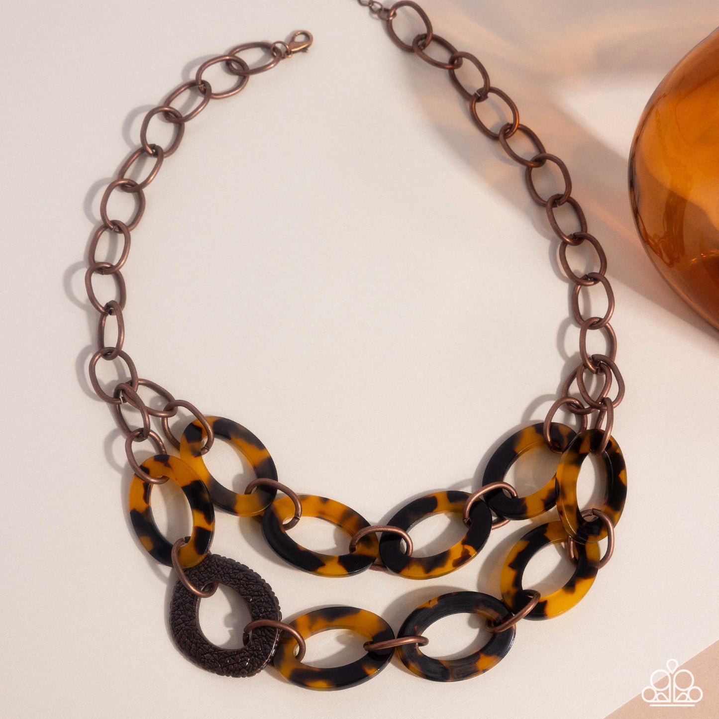 Paparazzi Patterned Presto Copper Necklace