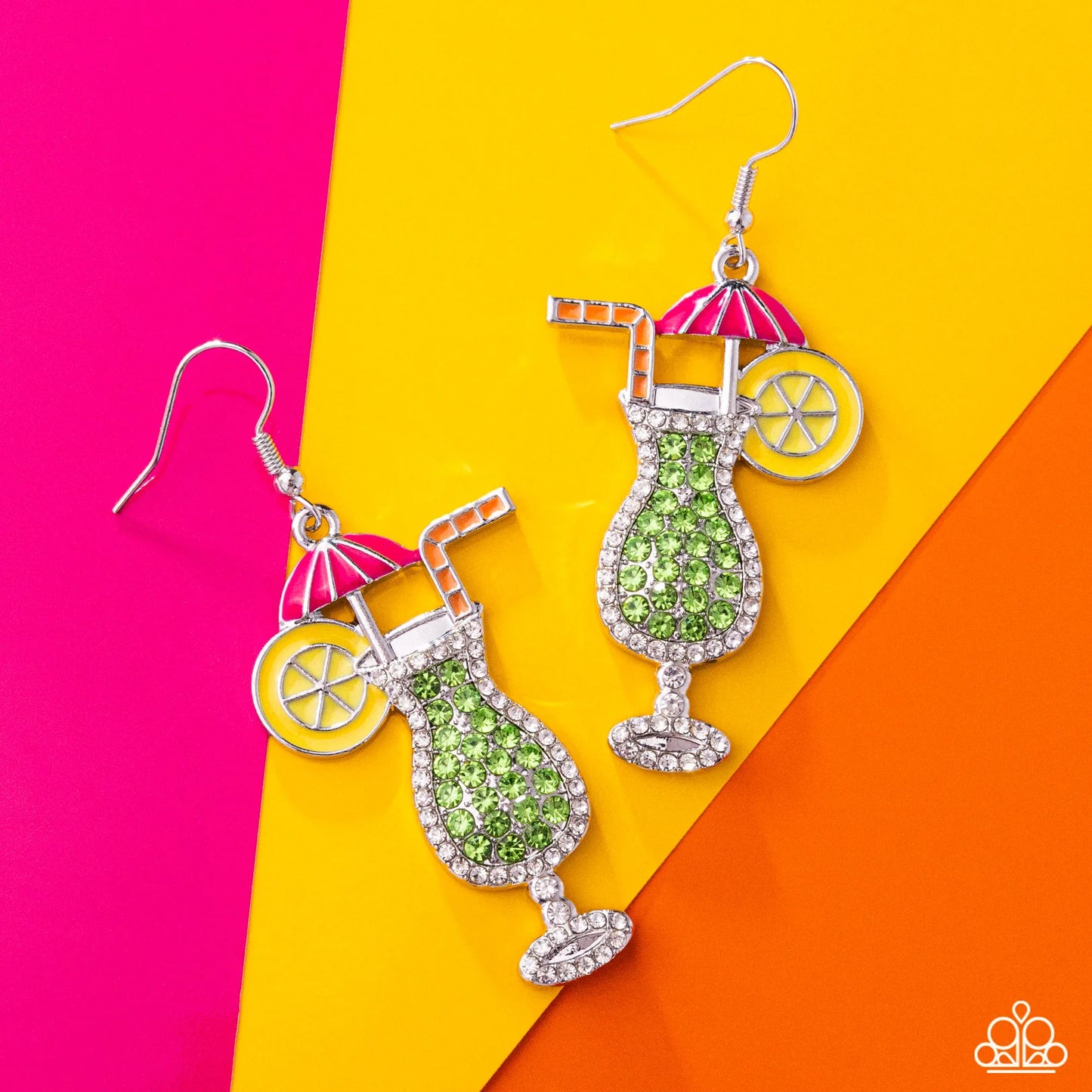 Paparazzi Delightful Daiquiri - Green Earrings