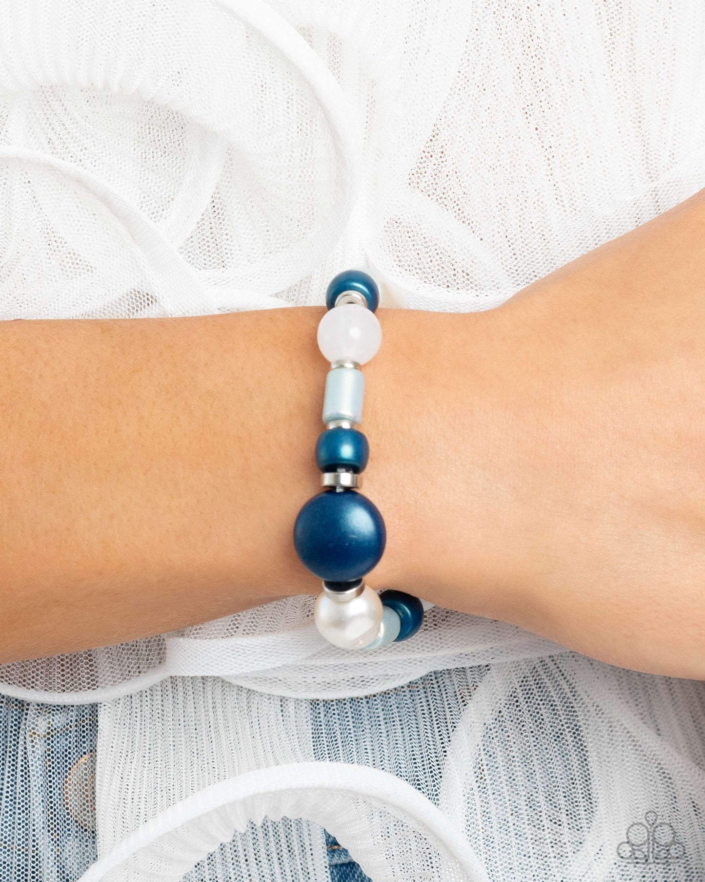 Necklace: "Captivating Can-Can - Blue" Bracelet: "Charming Can-Can - Blue