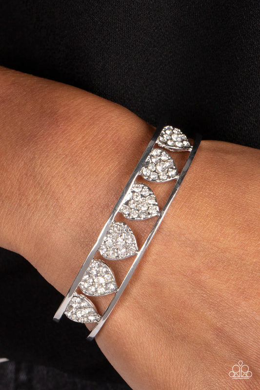Paparazzi Decadent Devotion - White Bracelet