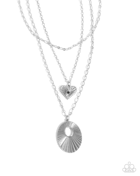 Paparazzi ♥ Sunburst Stage - Silver ♥ Necklace