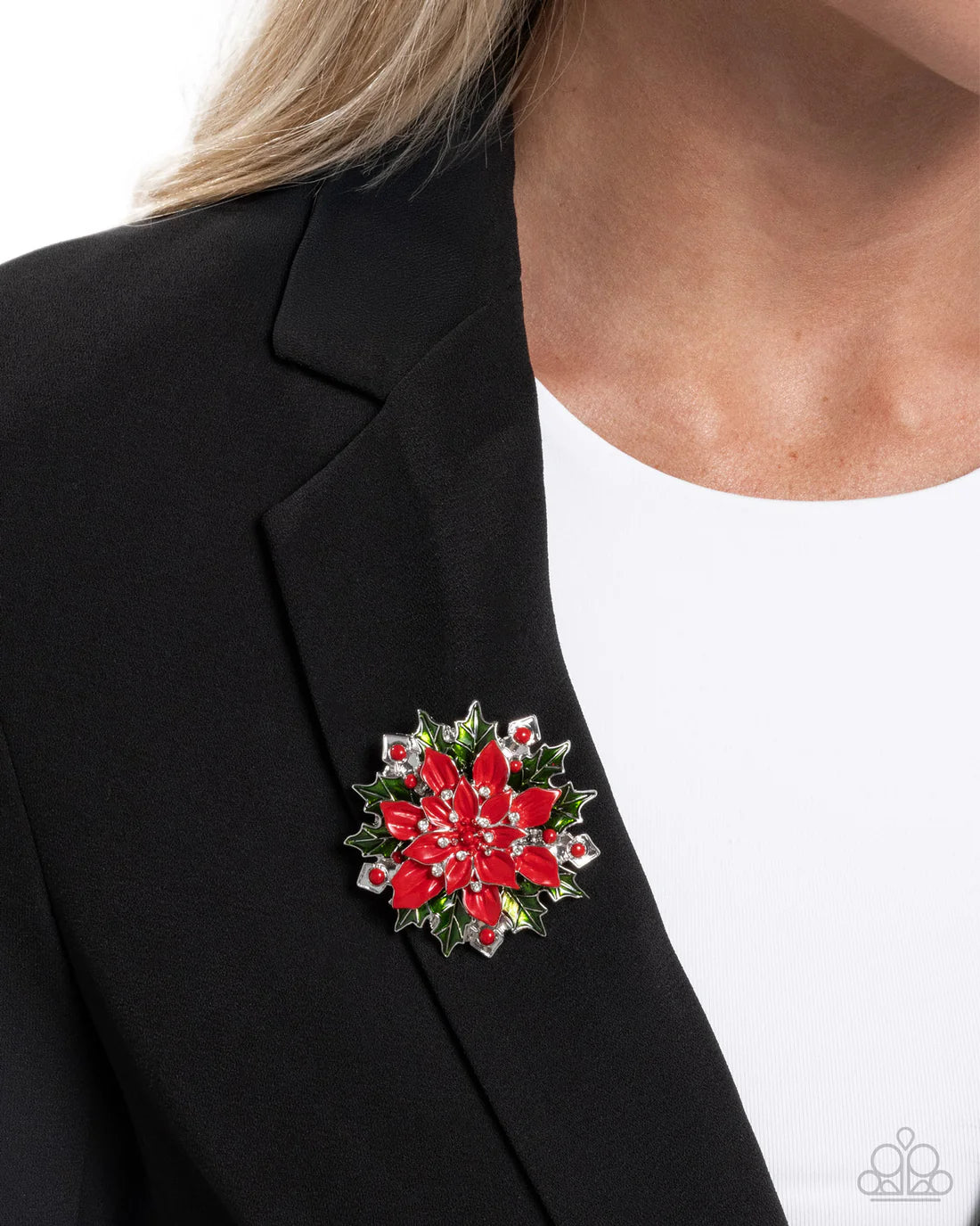 Paparazzi Accessories ~ Popular Poinsettia Brooch Red