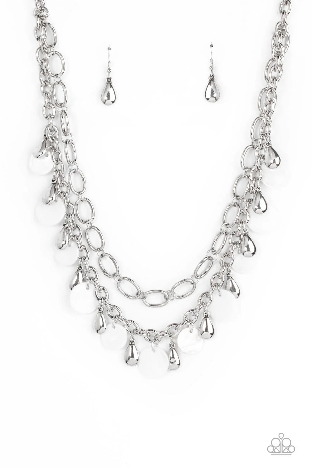 Paparazzi ♥ Beachfront Fabulous - White ♥ Necklace