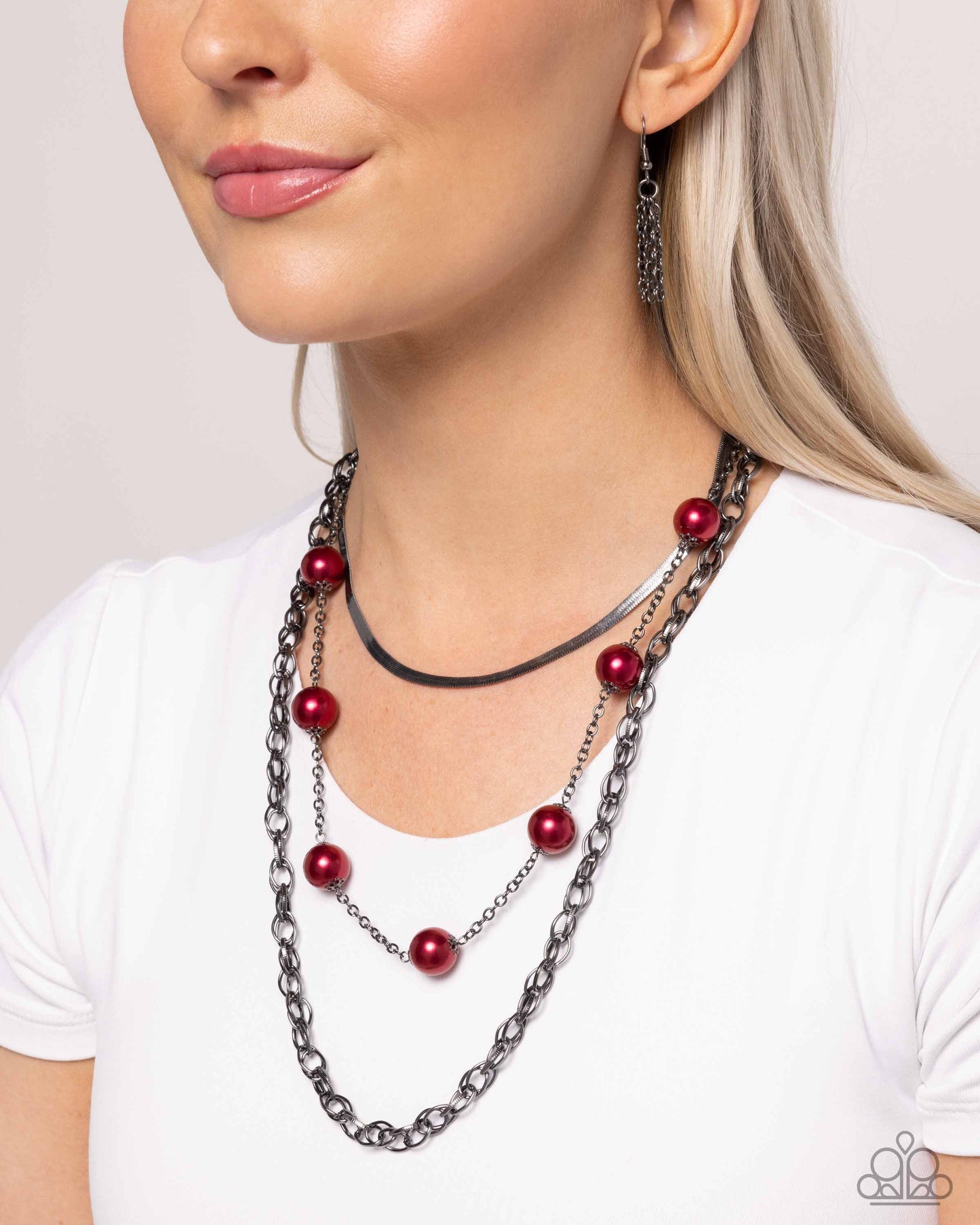 Paparazzi ♥ High-Class Haute - Red ♥ Necklace