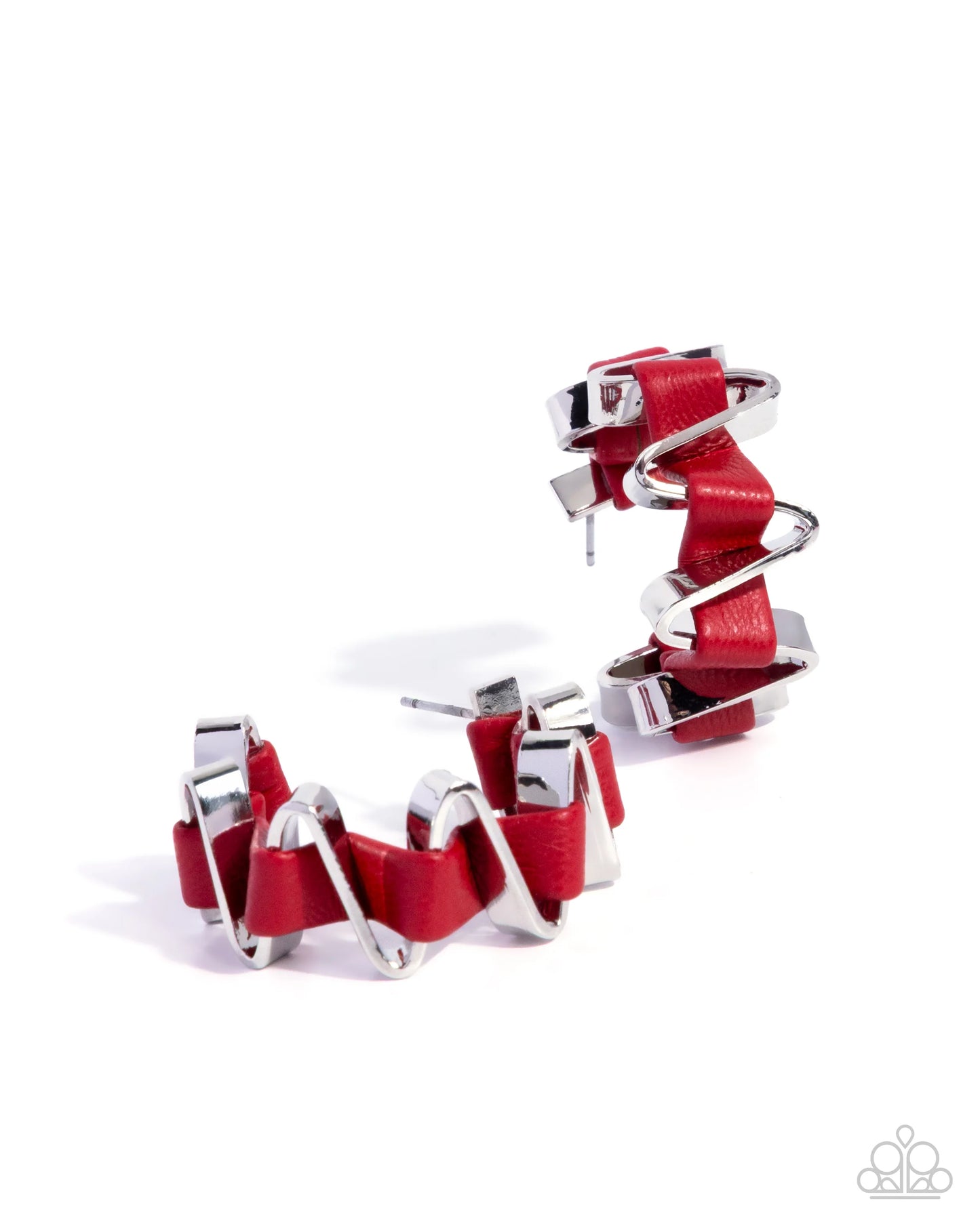 Captivating Corkscrew - red - Paparazzi earrings