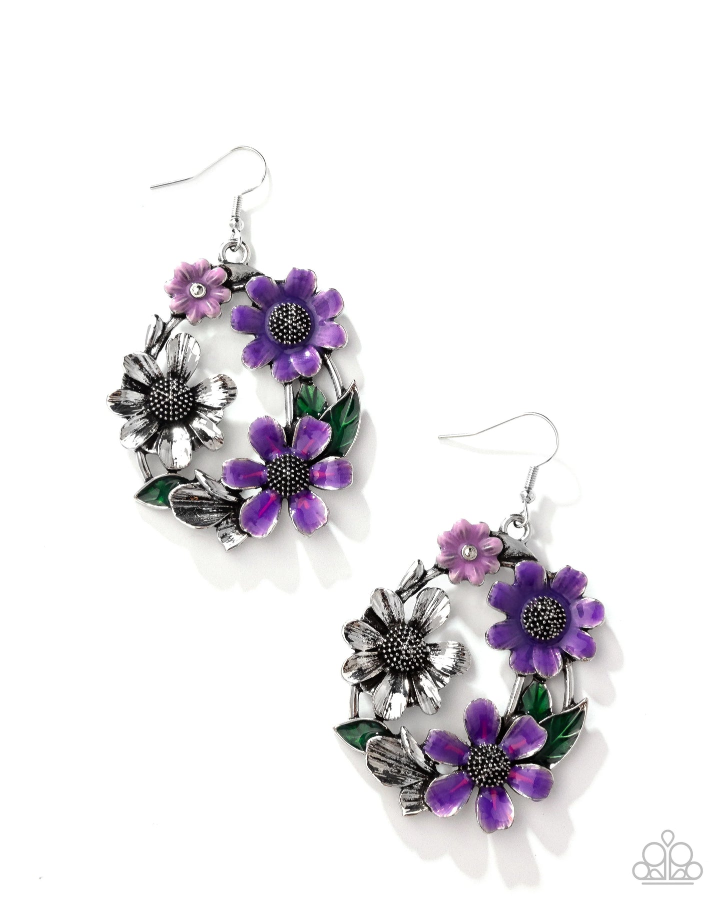 Paparazzi Wreathed Weekday - Purple Earrings