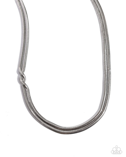 Paparazzi ♥ Tasteful Time - Silver ♥ Necklace