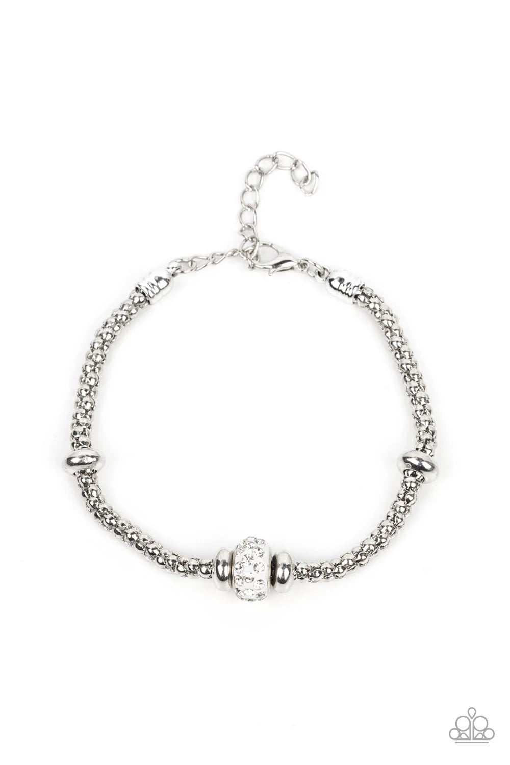 Paparazzi ♥ Downtown Decoupage - White ♥ Bracelet