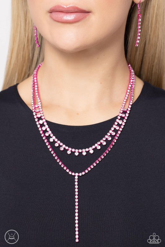Paparazzi ♥ Champagne Night - Pink ♥ Necklace