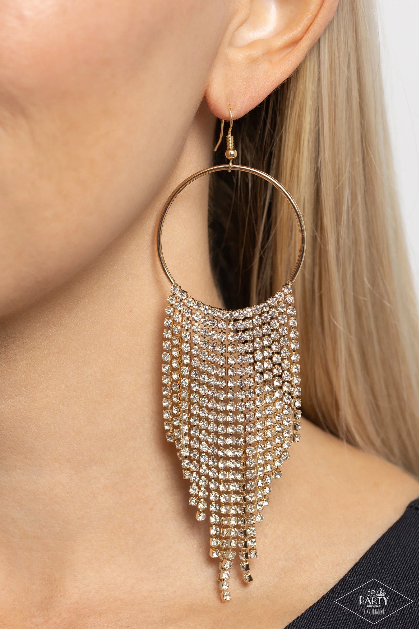 Paparazzi Streamlined Shimmer - Gold Earrings