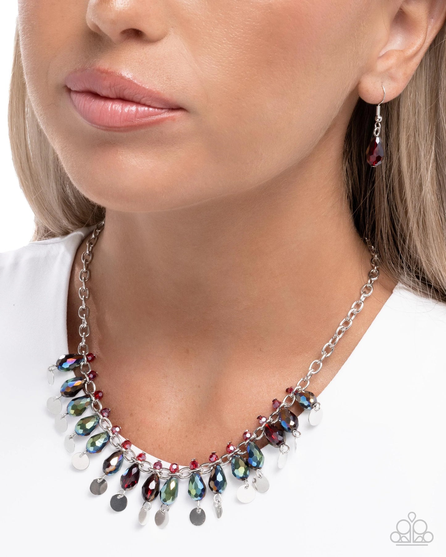Paparazzi Glimpse of Glitz - Red Necklace