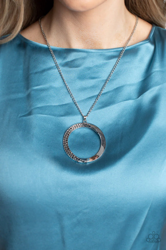 Paparazzi Encrusted Elegance - Silver Necklace/Paparazzi Artistically Adorned - Silver Bracelet