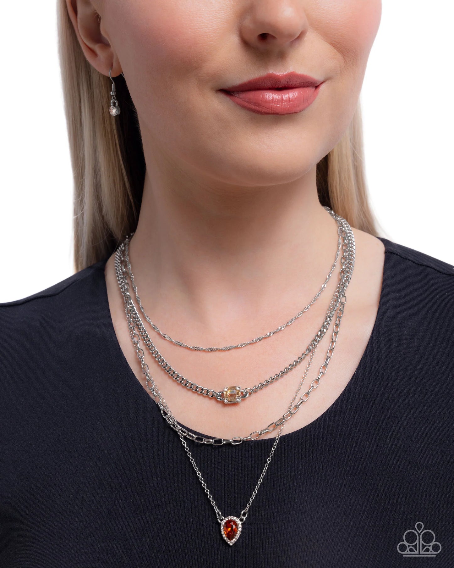 Paparazzi Radiant Rows - Brown Necklace