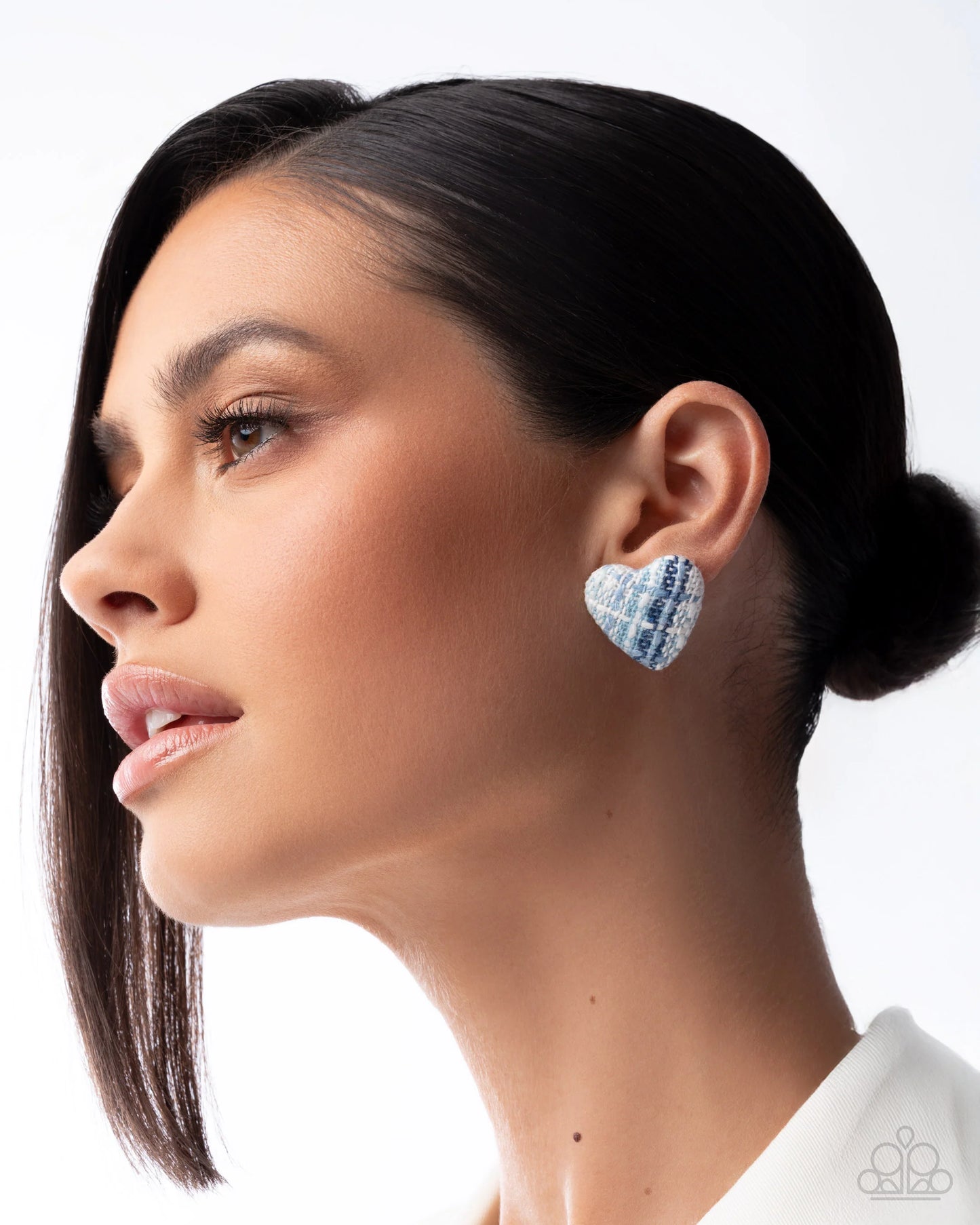 Paparazzi Sweetheart Stitching - Blue Post Earrings