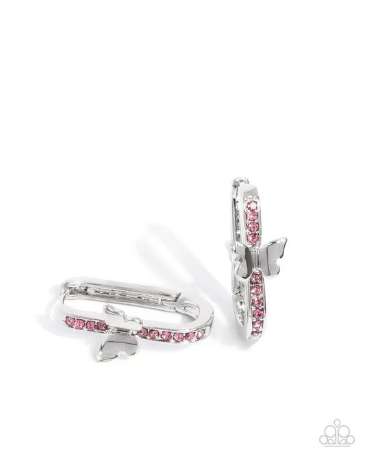 Paparazzi Aerial Authority - Pink Earrings